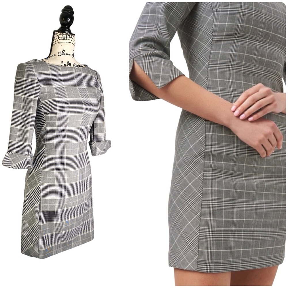 H&M - Women’s Checked Plaid Sheath Dress - Size 0